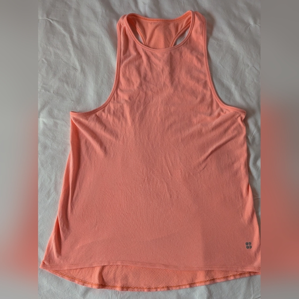 Sweaty Betty Athlete Active Wear Seamless Tank Top Sz M  Yoga Pickleball Running